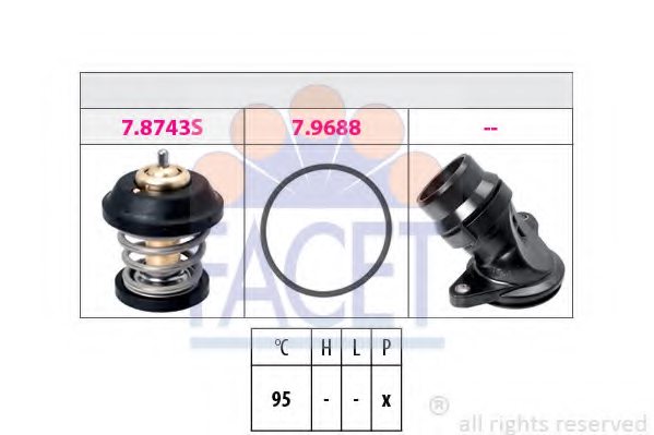 FACET 7.8743K Thermostat, coolant